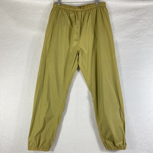 LL Bean Pants Mens Size XL Yellow Gold‎ Lightweight Water Resistant Nylon Lined - Picture 1 of 16
